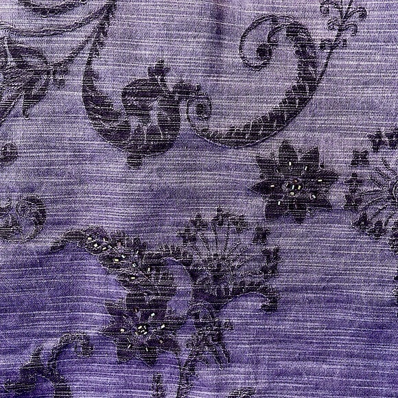 Coldwater Creek Dark Lavender Button Down Dress Jacket With Bead Accents - Picture 7 of 7